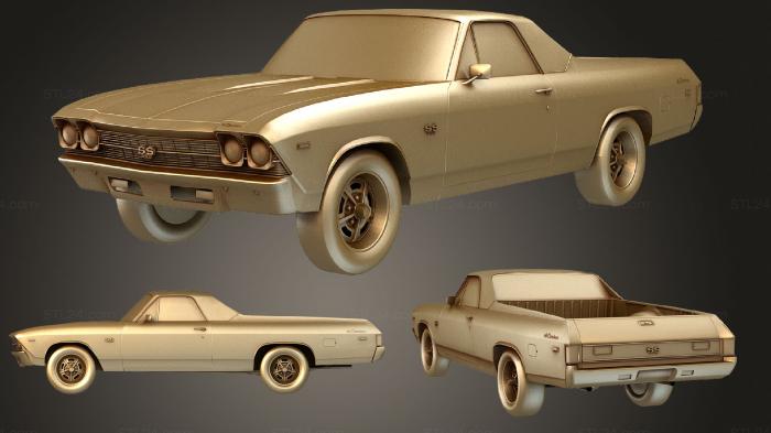 Автомобили и транспорт (Шевроле Эль Камино, CARS_1124) 3D модель для ЧПУ станка